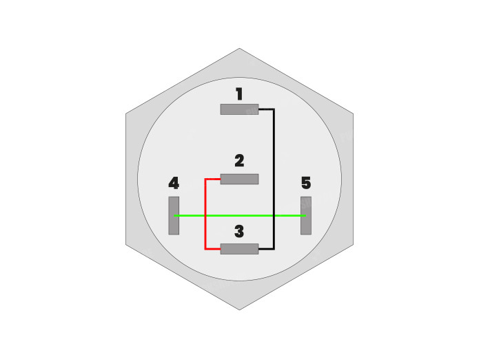 Ein/aus-Schalter 16mm LED Rot 12V Universal